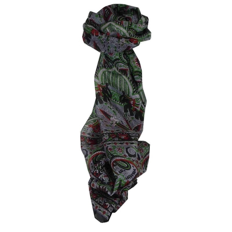 Mulberry Silk Traditional Long Scarf Kot Black by Pashmina & Silk | Fruugo SG