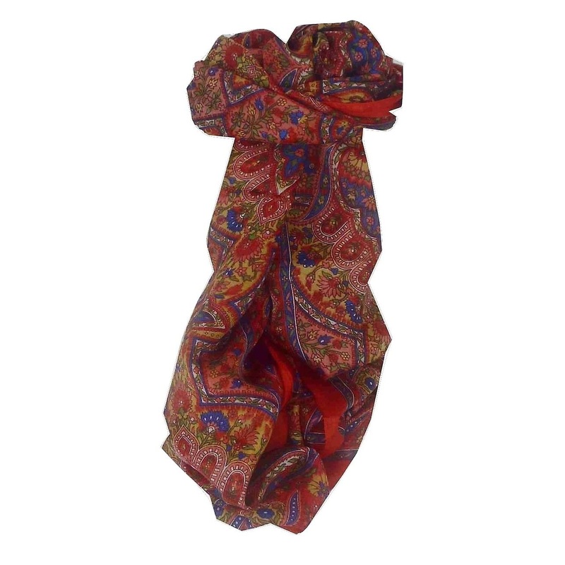 Mulberry Silk Traditional Long Scarf Rita Red by Pashmina & Silk | Fruugo SG