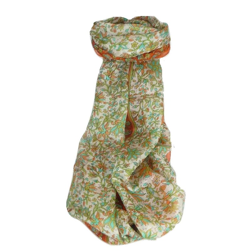 Mulberry Silk Traditional Long Scarf Sarita Terracotta by Pashmina & Silk | Fruugo SG