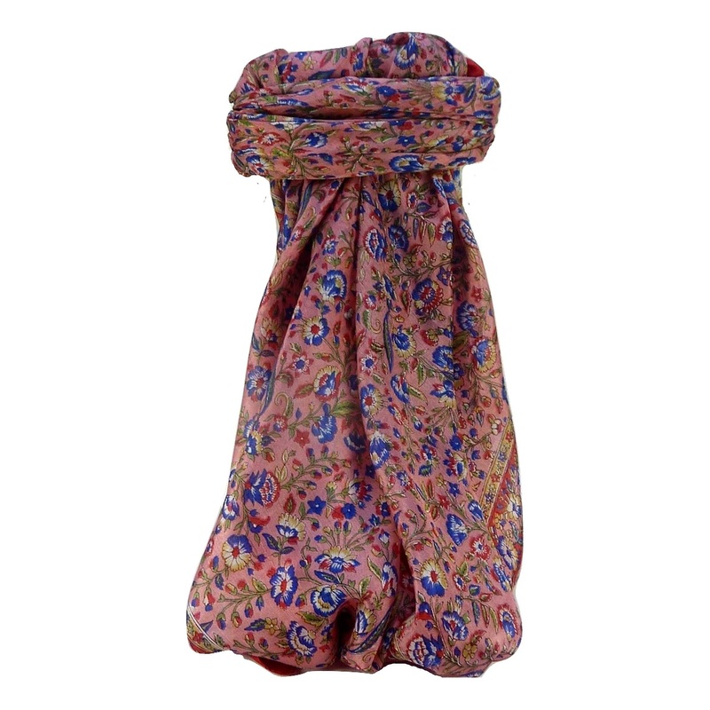 Mulberry Silk Traditional Square Scarf Dula Scarlet by Pashmina & Silk | Fruugo SG