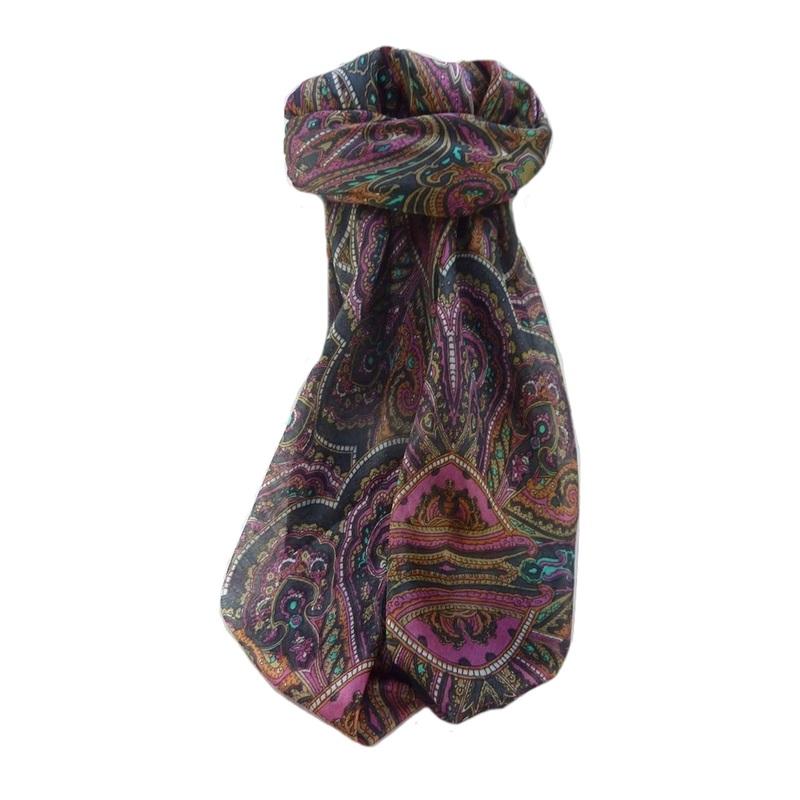 Mulberry Silk Traditional Square Scarf Kiya Green by Pashmina & Silk | Fruugo SG