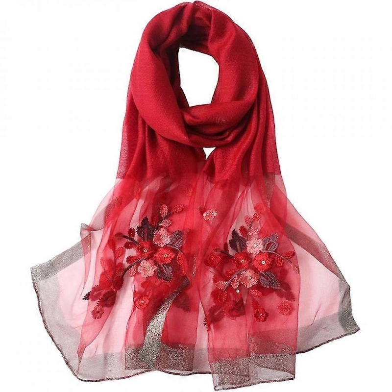 Silk Scarf for Women Lightweight Shawls and Wraps for Weddings Fashion Pashmina Shawl Embroidered Scarve | Fruugo SG