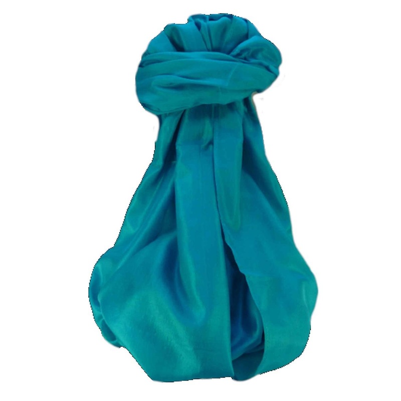 Varanasi Silk Long Scarf Heritage Range Amnta Blue by Pashmina & Silk | Fruugo SG