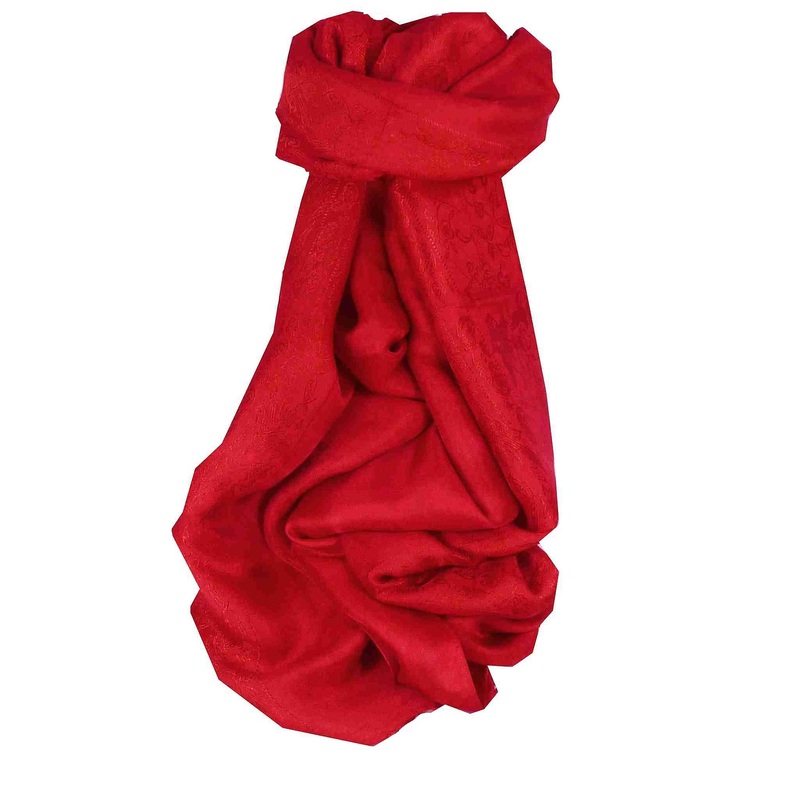 Vietnamese Silk Scarf Reversible Hoi-An Ba-Den Scarlet by Pashmina & Silk | Fruugo SG