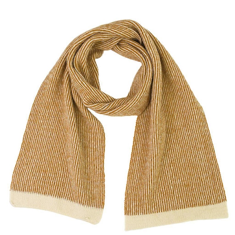 Winter Warm Scarf Neck Warmer Cashmere Feel Striped Scarf For Women Lightweight Winter Warm Long Imitation Knitted Wool  Orange | Fruugo SG