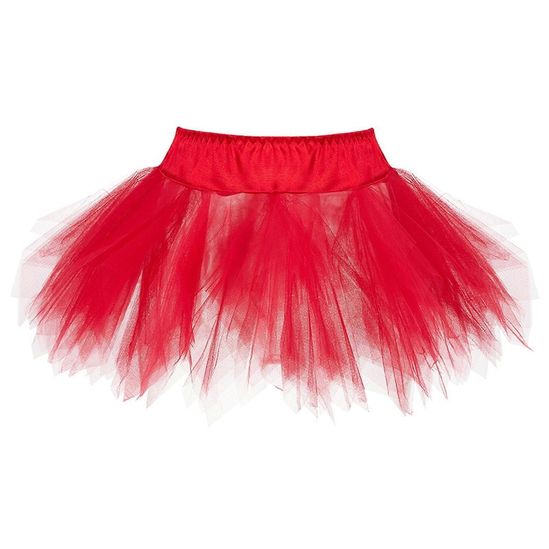 Woman Tutu Skirts Princess Elegant Ballet Tutus Puffy Skirt for Woman Tulle Petticoat Skirts Elastic Adult Tutus Skirt  Red M | Fruugo SG