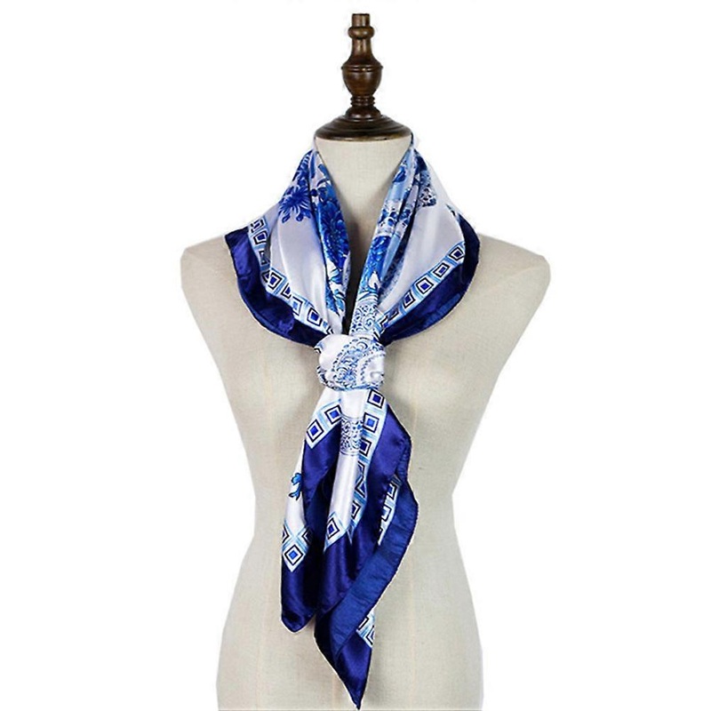 Women’s Printed Shawl Ladies Silk Scarf Traditional Style Square Beach Vacation 90x90cm Sun Protection 1Pc | Fruugo SG