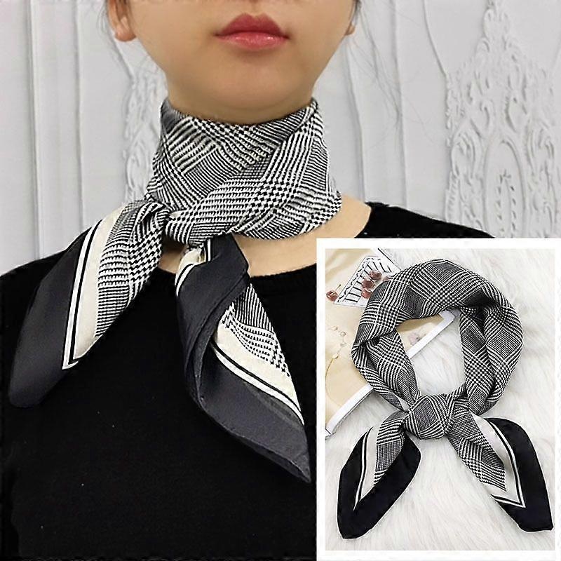 Women’s silk scarf scarf imitation silk professional scarf 27.6”*27.6”-Houndstooth pattern | Fruugo SG