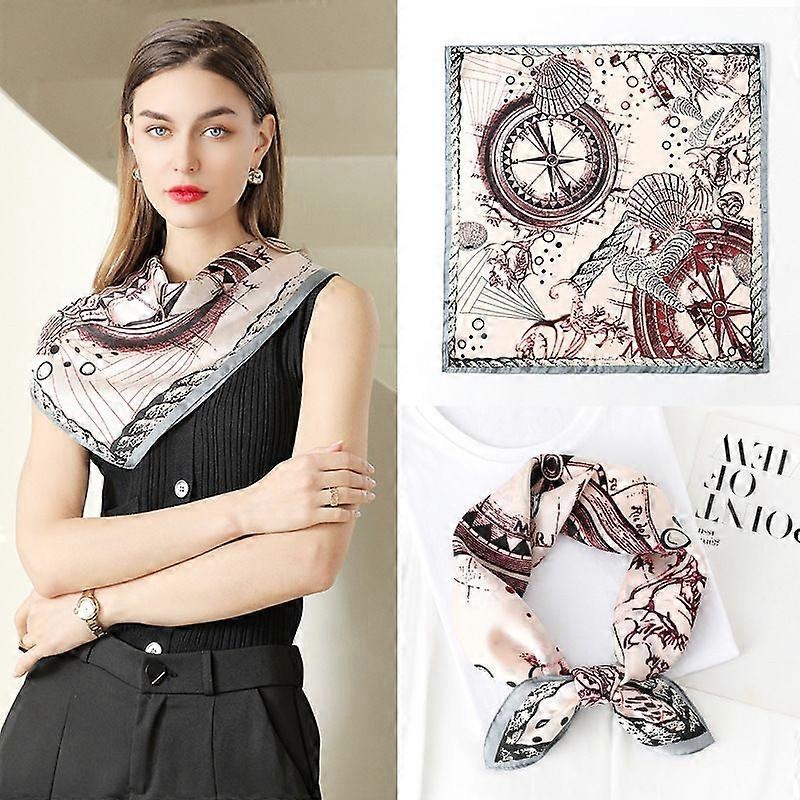Women’s Silk Touch Scarf Medium Square Satin Bandana Gift For Girlfriend,Mother-Gray PInk | Fruugo SG