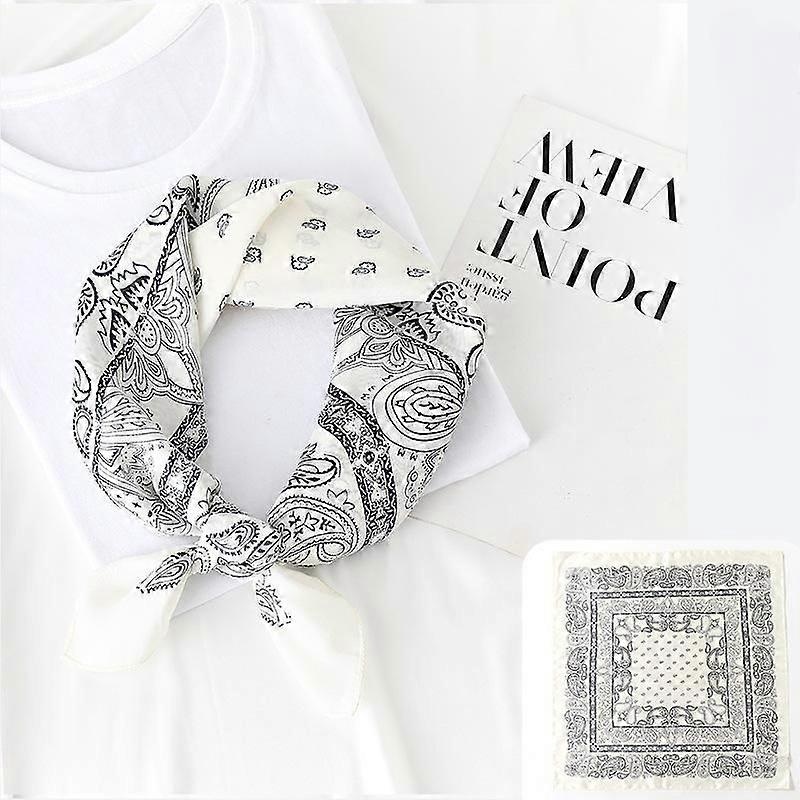 Women’s Silk Touch Scarf Medium Square Satin Bandana Gift For Girlfriend,White | Fruugo SG
