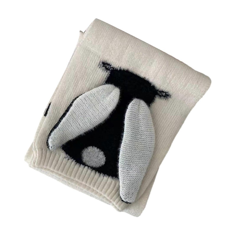 Women Winter Scarf Maillard Styling Neckerchief Harajuku Style Decorative Scarf Thicken Knitted Neck Guard Lightweight  White | Fruugo SG