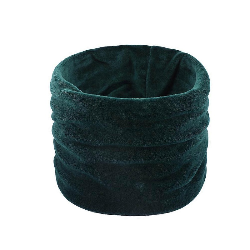 Dark Green Fashion Neck Warmer Scarf For Winter Outdoor Use Stylish Circle Collar 1Set | Fruugo SG