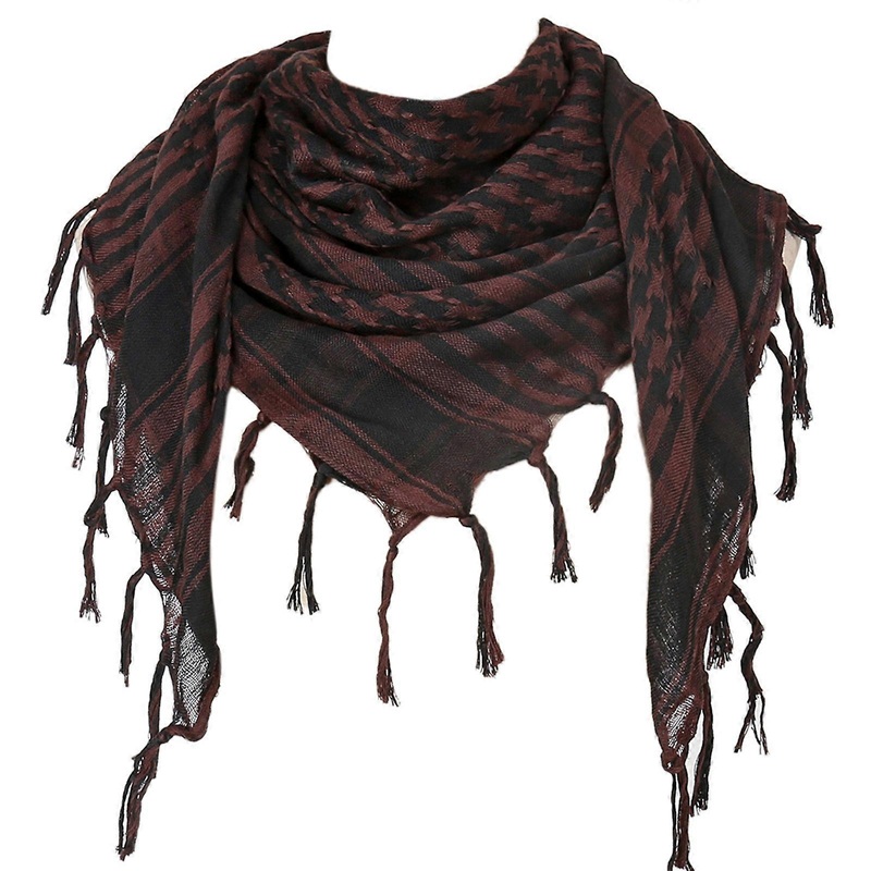 Desert Shemagh Scarf Soft Fringed Arab Headscarf Unisex Keffiyeh Bandana Unisex Headwrap Arabian Scarf Head Covering  coffee | Fruugo SG