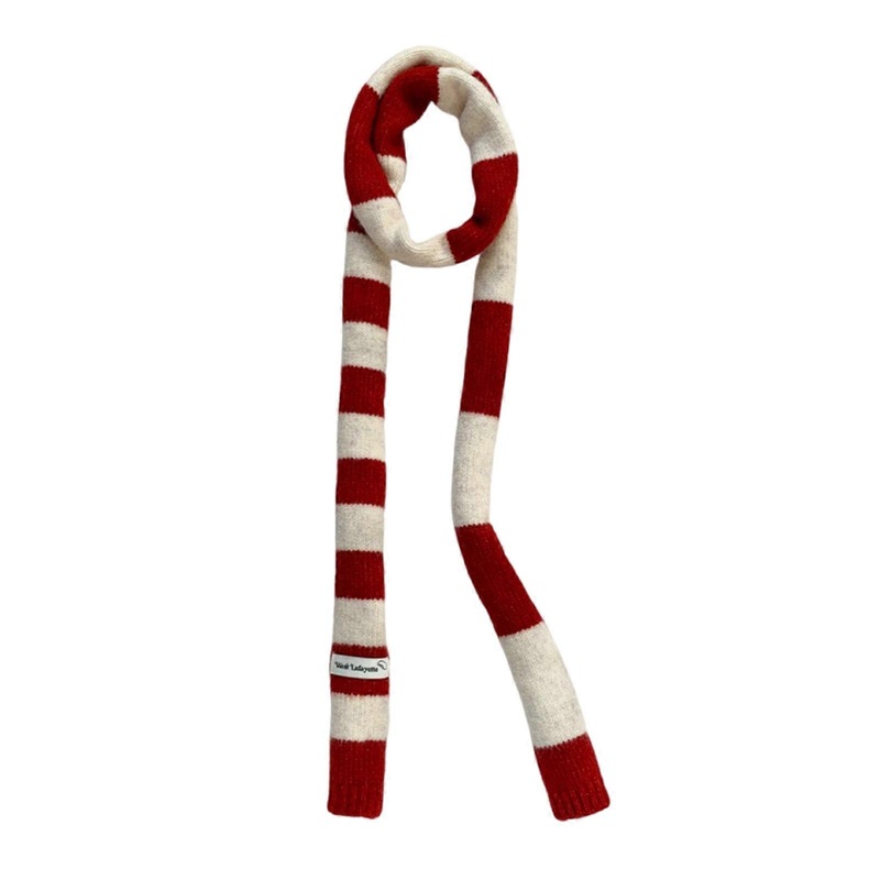 Elegant Women Stripe Neckerchief Fashionable Slimming Scarves Casual Scarf for Stylish Men and Women  beige red | Fruugo SG