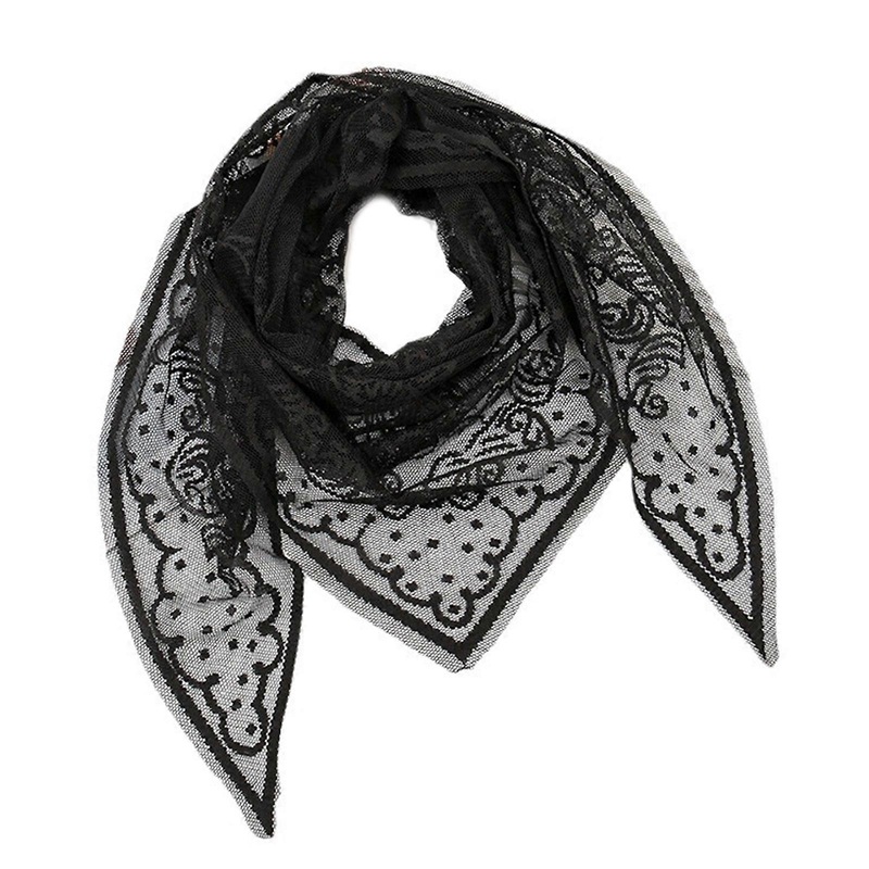 Fashion Mantilla Wedding Party Shawl for Woman Lace Trim Wrap Casual Scarves Shawl Veils Foulard Female Mantilla  Black | Fruugo SG