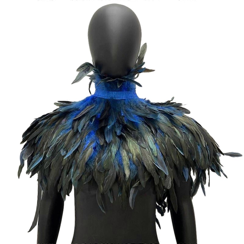 Halloween Feather Cloak Cosplay Party Cape Women Role Play Shawl Unisex Masquerade Party Dress Up Costume Accessories  Royal Blue | Fruugo SG