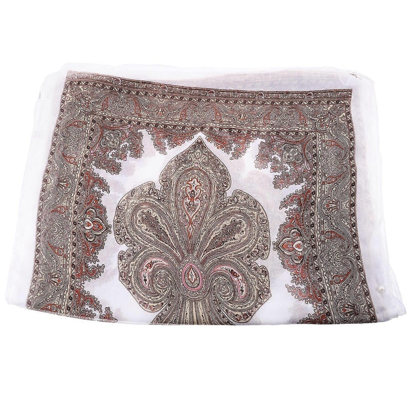 Light Weight Scarf Female Clothing Decoration 160x95cm White Chiffon 1Pcs | Fruugo SG