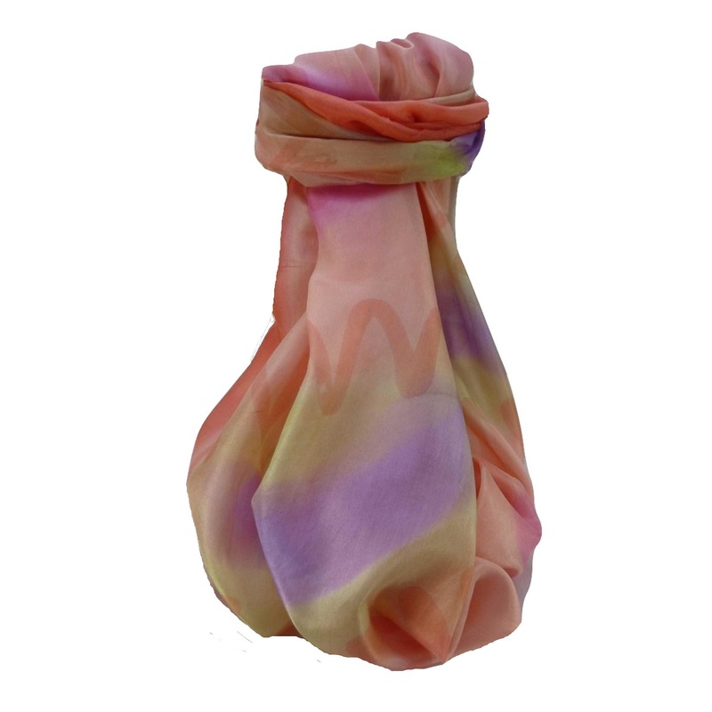 Mulberry Silk Contemporary Long Scarf Addi Salmon by Pashmina & Silk | Fruugo SG