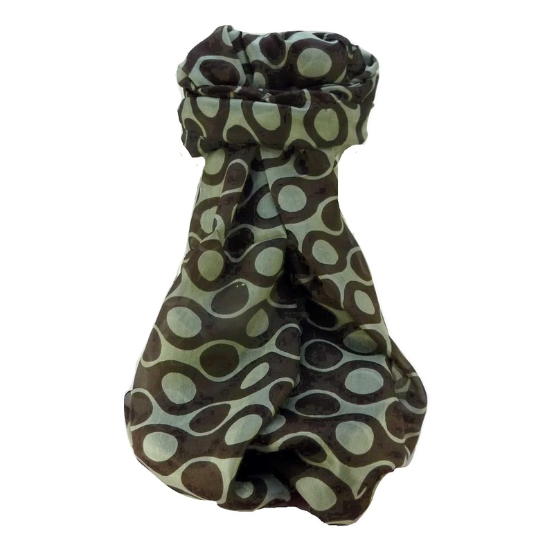 Mulberry Silk Contemporary Long Scarf Mandra Chocolate by Pashmina & Silk | Fruugo SG