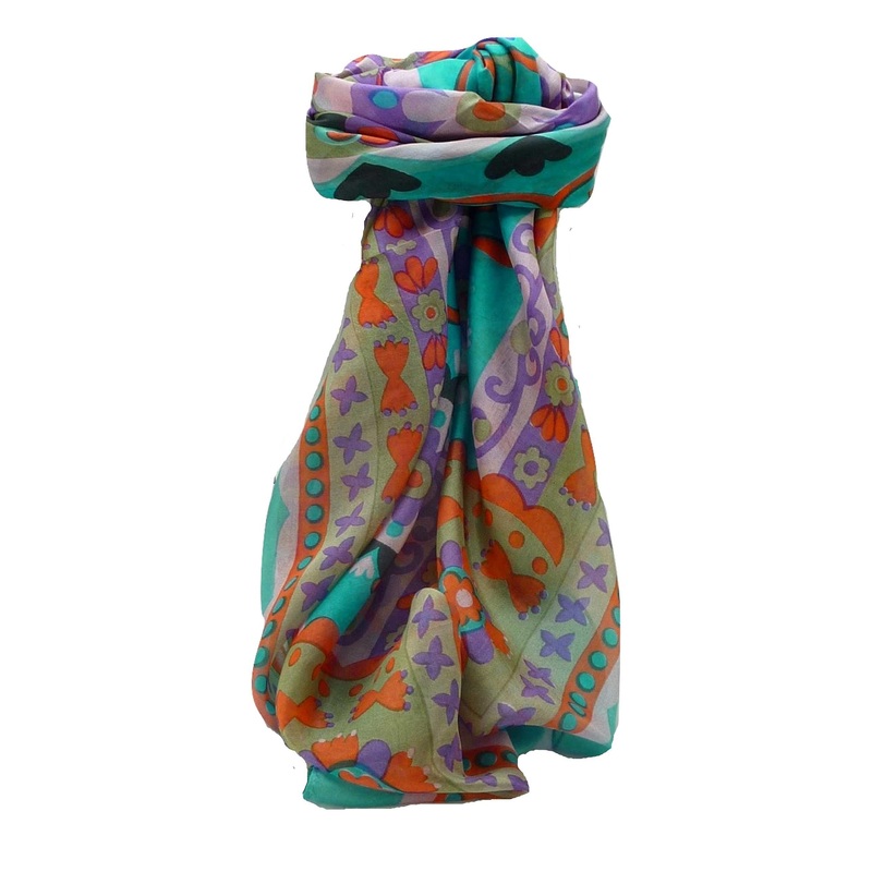 Mulberry Silk Contemporary Square Scarf Geometric G120 by Pashmina & Silk | Fruugo SG