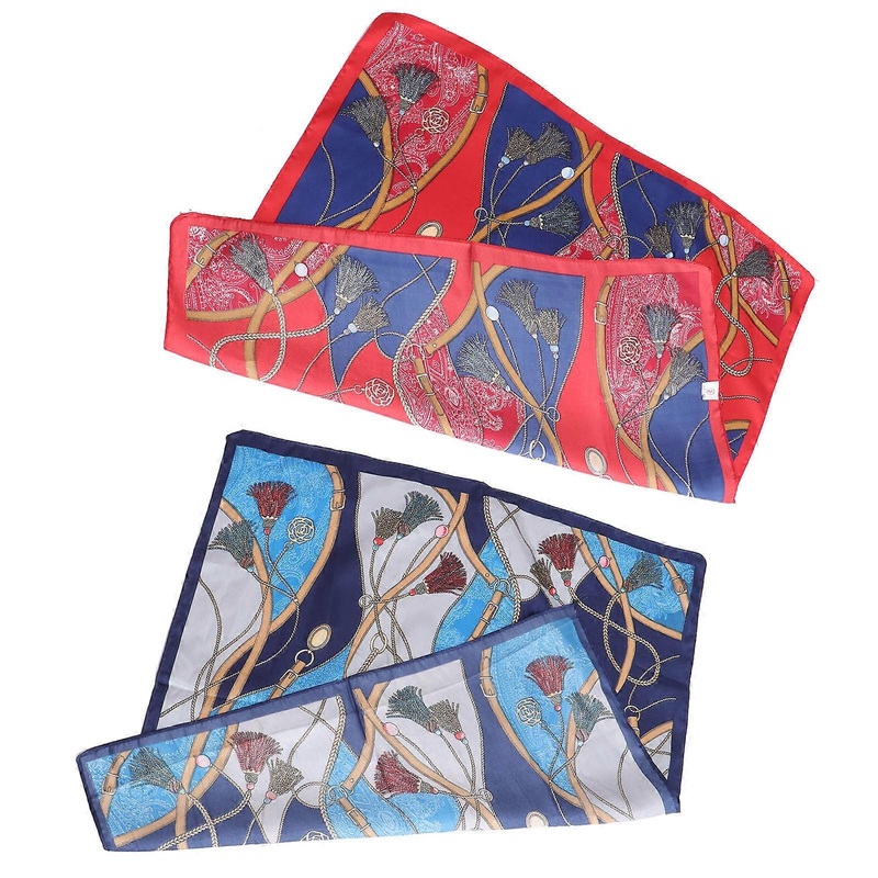 Neck Scarves For Women Daily Use Satin Headband Red 2Pcs | Fruugo SG