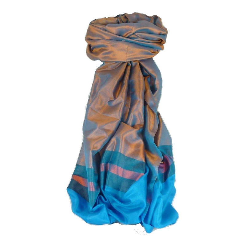 Varanasi Border Prime Silk Long Scarf Heritage Dasgupta 514 by Pashmina & Silk | Fruugo SG