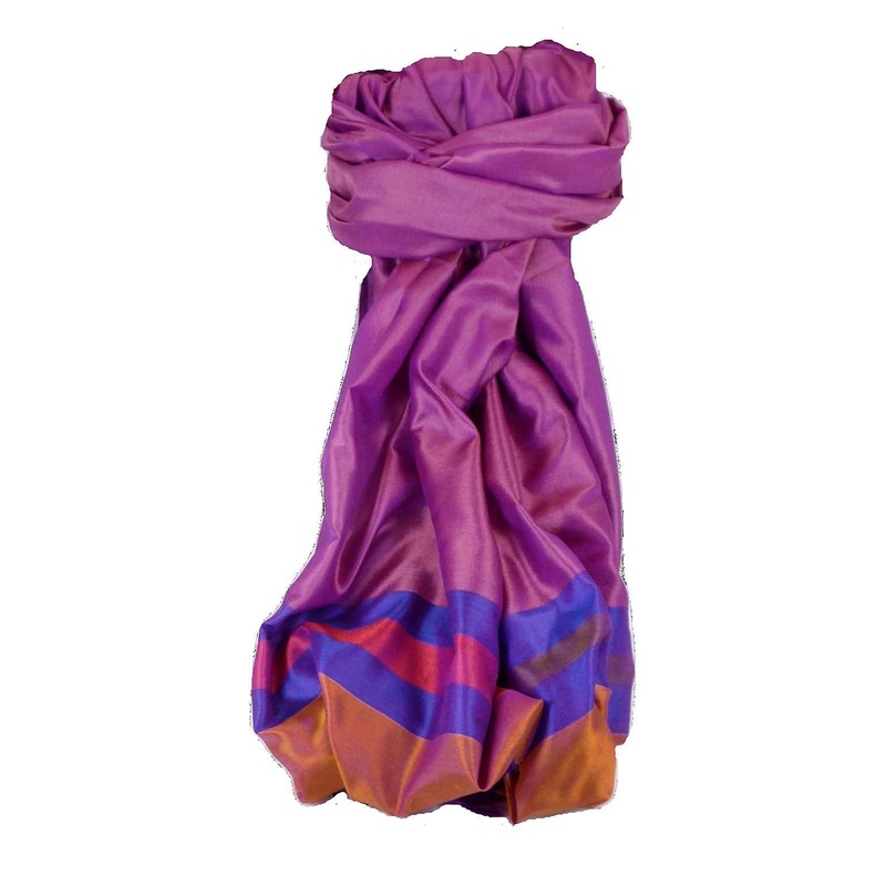 Varanasi Border Prime Silk Long Scarf Heritage Sandeep 303 by Pashmina & Silk | Fruugo SG