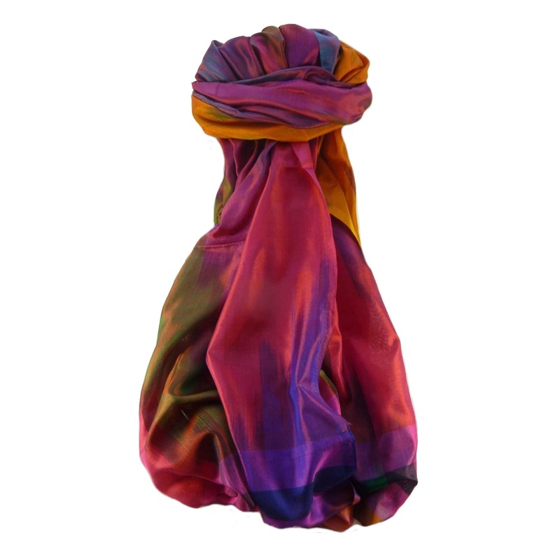 Varanasi Ekal Premium Silk Long Scarf Heritage Range Mangat 9 by Pashmina & Silk | Fruugo SG
