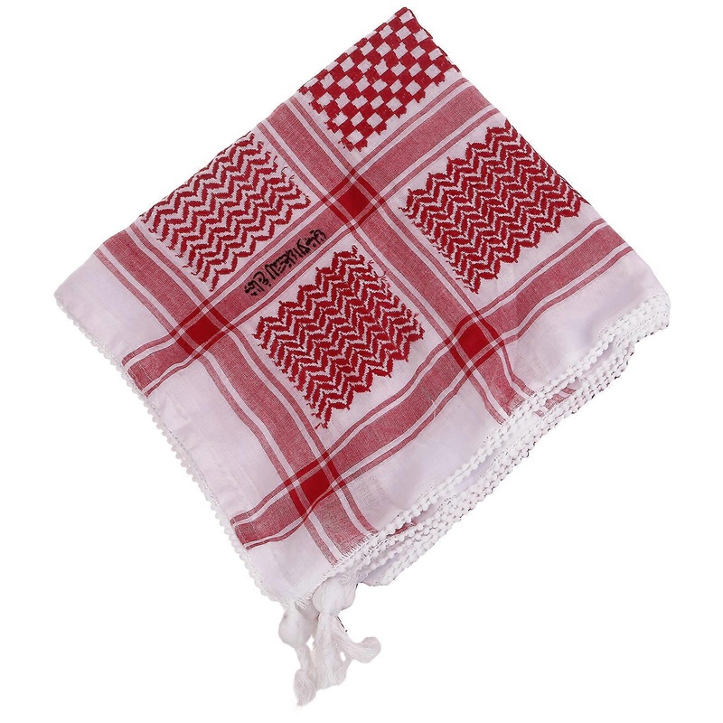 Arab Style Jacquard Pattern Adult Religious Scarf Hiphop Keffiyeh Headscarf Adjustable Turban Multi-Purpose Headscarf  Red and white balls | Fruugo SG