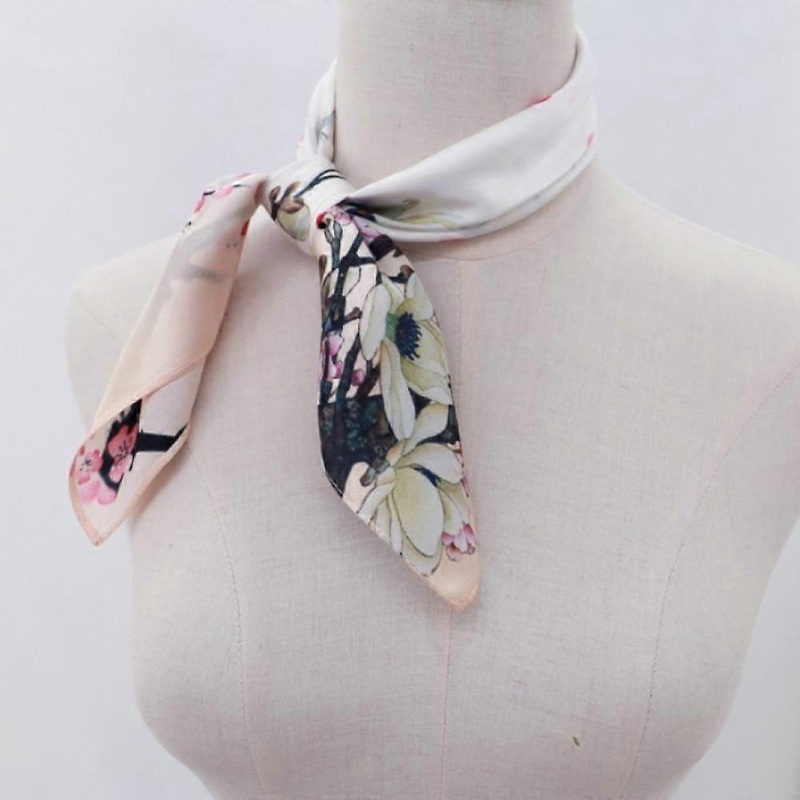 Chiffon Scarf Square Neck Scarf Handkerchief Vintage Ribbon Scarf for Ladies and Girls-15 | Fruugo SG