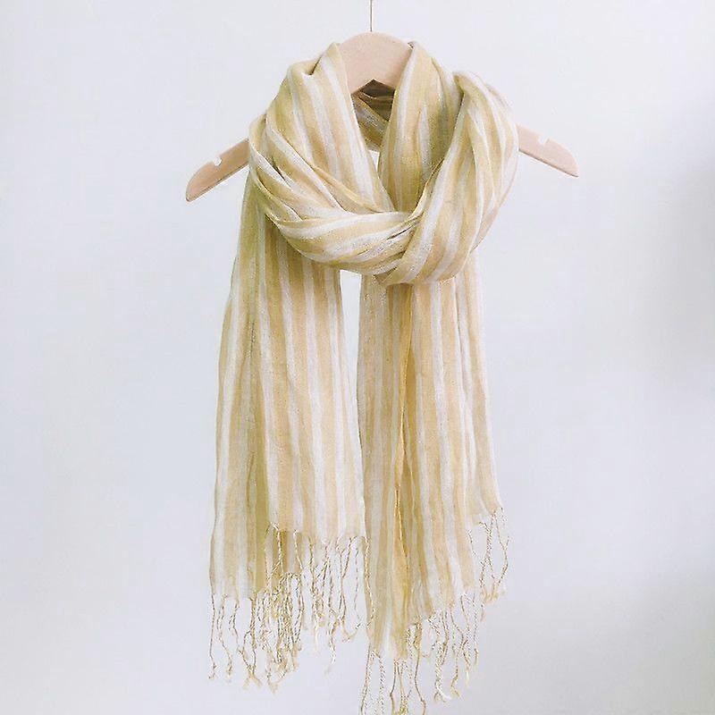 Cotton or linen scarf light shawl unisex, perfect gift for anyone,yellow | Fruugo SG