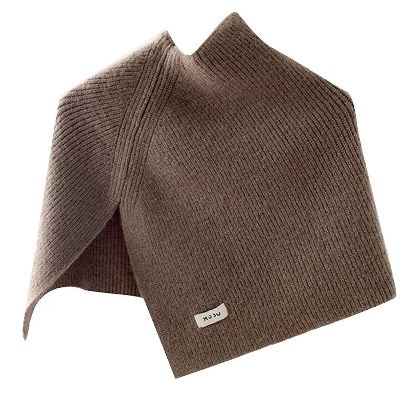 Elegant Solid Color High Neck Scarf for Women Split Winter Warm Oversized Shawl Shoulder Wrap Knitted Capelet Ponchos  Oatmeal color | Fruugo SG