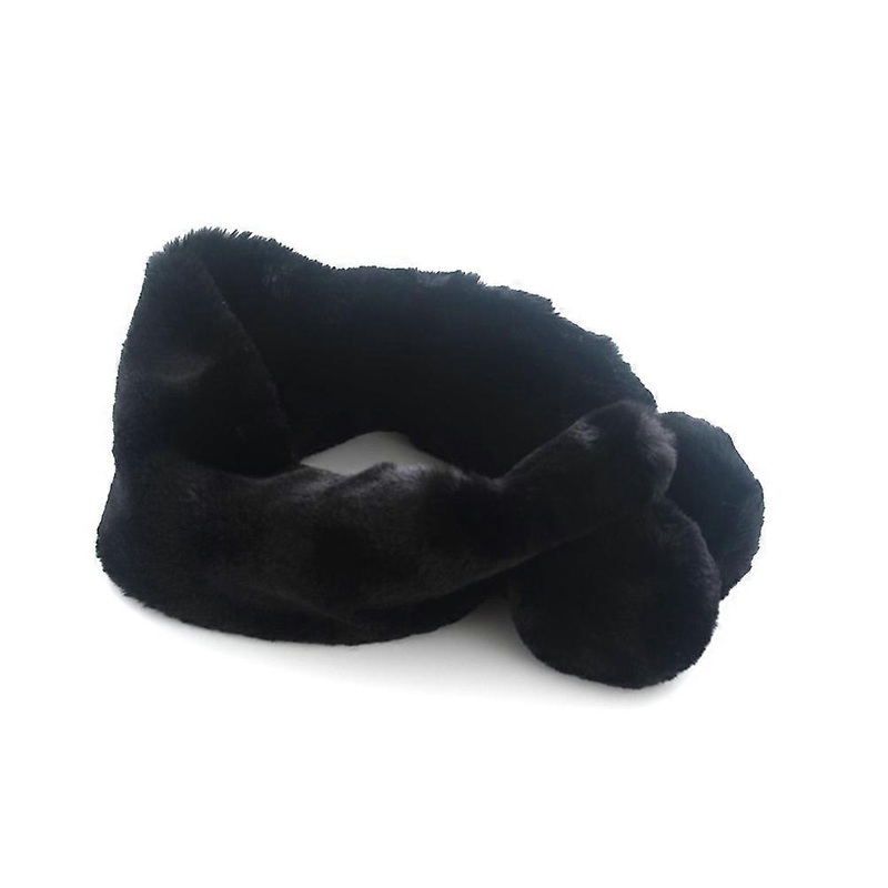 Girls Scarves Women Black Scarf Shawl Wrap Rectangular Imitation Rabbit Winter Wear 1Pcs | Fruugo SG