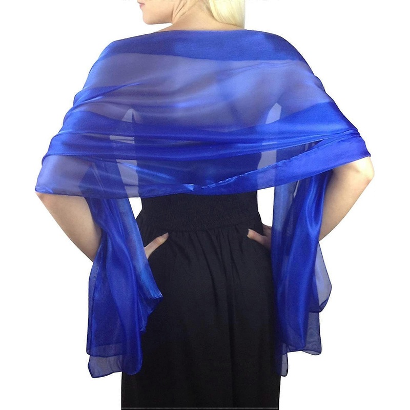 Iridescent Wrap Stole Shawl For Weddings Bridal Bridesmaids Proms & Parties,Blue | Fruugo SG