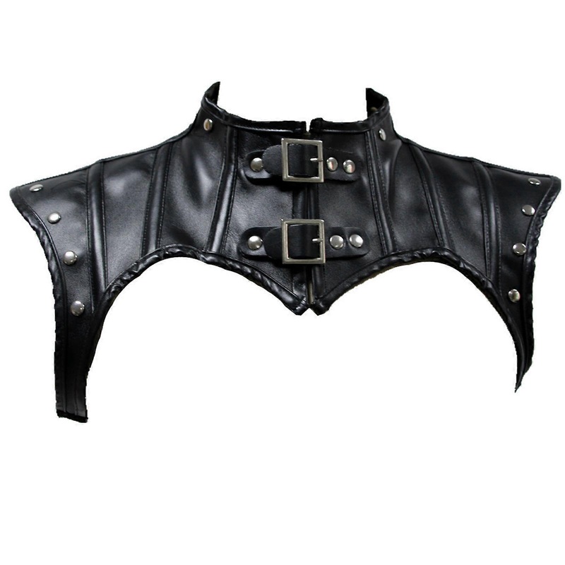 Leather Shoulder Cover Cape Belt Cosplay Party Costume Women Armors Shawl Scarf PU Leather Punk Gothic Knight Armors  Black XXL | Fruugo SG