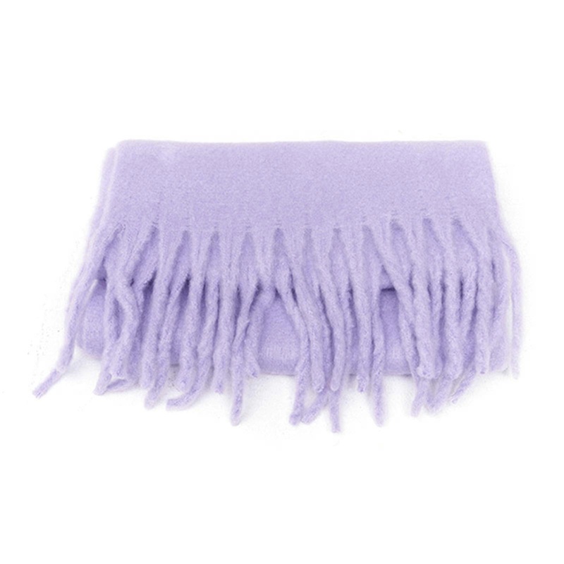 Luxury Women Scarf Winter Thick Warm Solid Cape Wraps Long Shawl Winter Female Bandana Long Tassel Blanket  purple awn | Fruugo SG