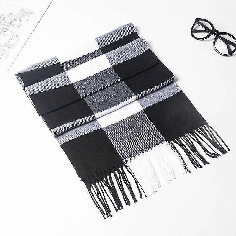 Super soft classic literary plaid imitation cashmere feel winter scarf thickened and warm all-match (3 grids) | Fruugo SG