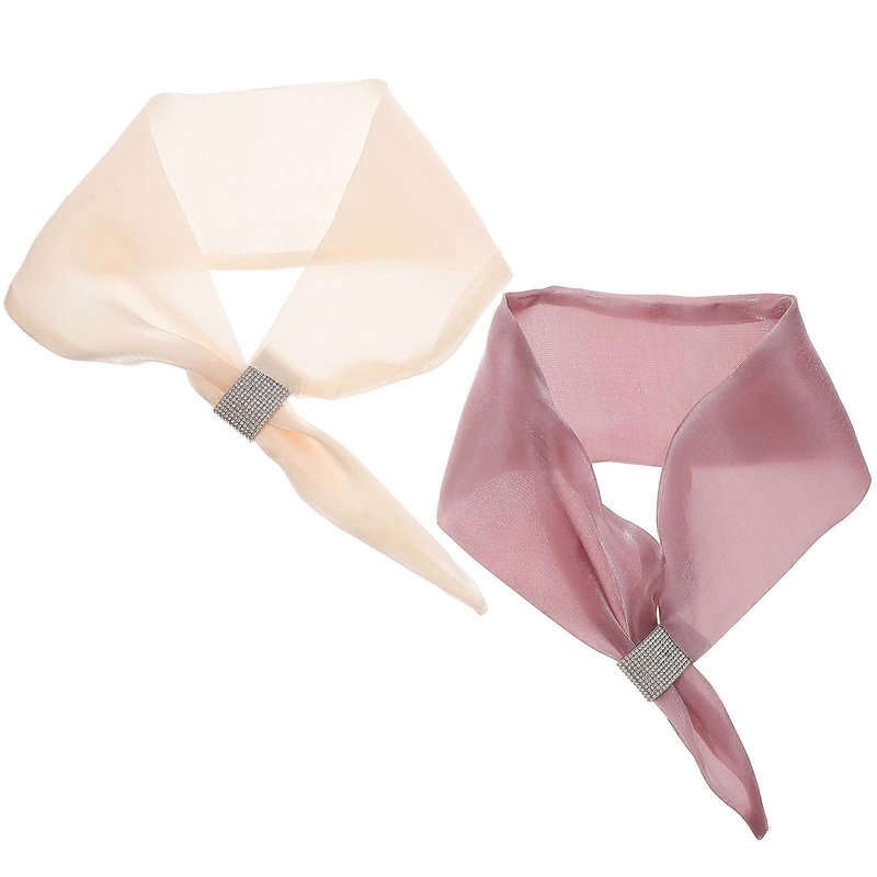 Women Silk Scarf Neck Scarf For Women Summer Elegant Imitation Silk Dates 2Pcs | Fruugo SG