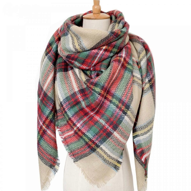 Women Tartan Scarf – Winter Long Scarves Plaid Warm Wraps Wool British Style For Ladies Spinning Tassel Shawl Long Stole,01 | Fruugo SG