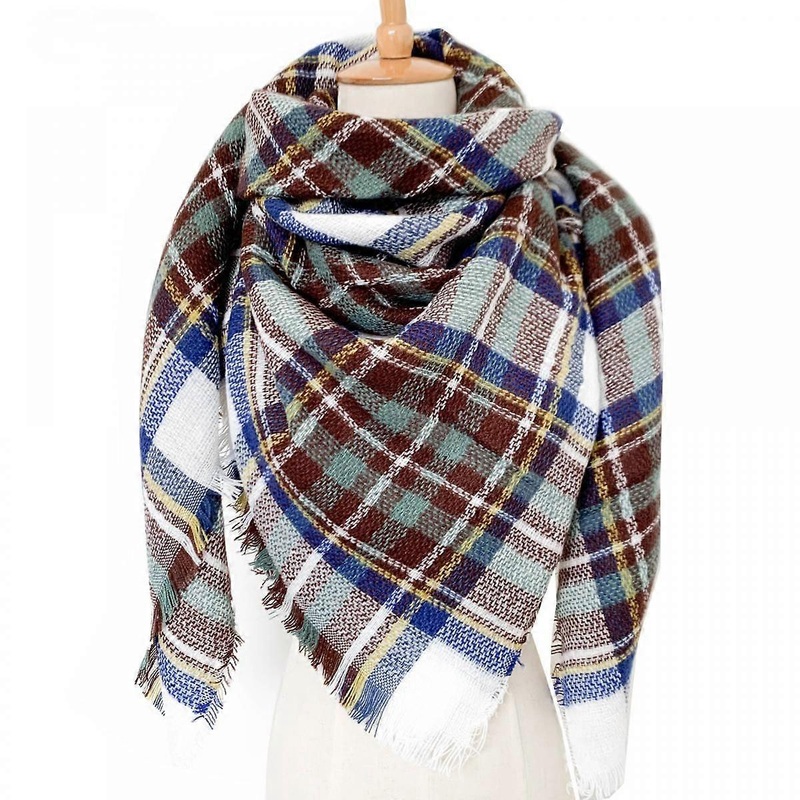 Women Tartan Scarf – Winter Long Scarves Plaid Warm Wraps Wool British Style For Ladies Spinning Tassel Shawl Long Stole,05 | Fruugo SG