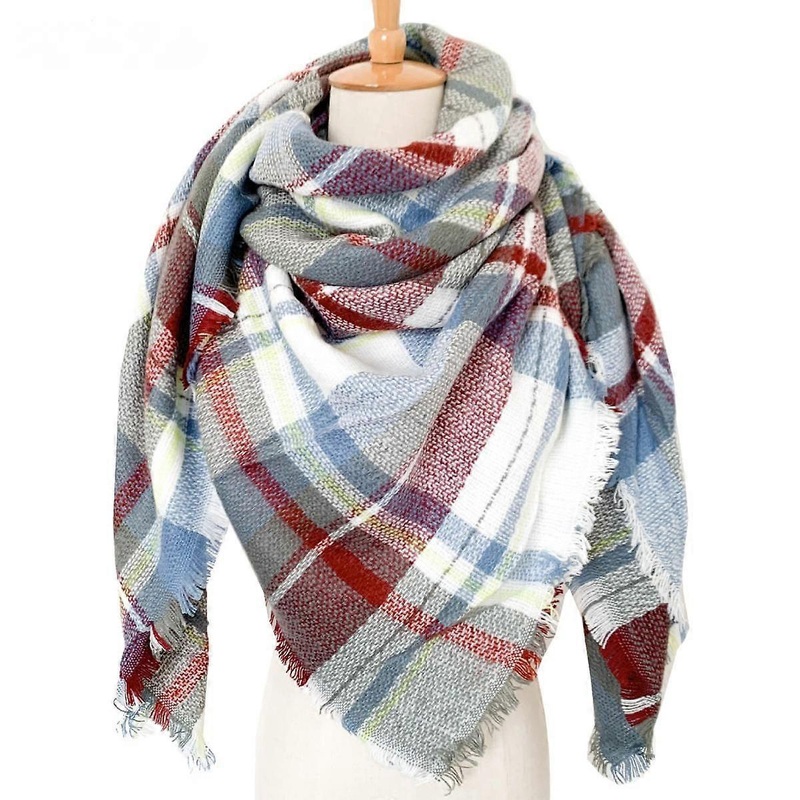 Women Tartan Scarf – Winter Long Scarves Plaid Warm Wraps Wool British Style For Ladies Spinning Tassel Shawl Long Stole,13 | Fruugo SG