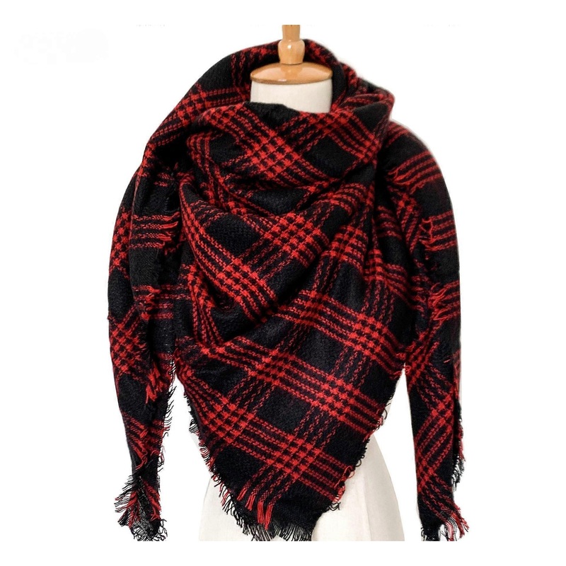 Women Tartan Scarf – Winter Long Scarves Plaid Warm Wraps Wool British Style For Ladies Spinning Tassel Shawl Long Stole,14 | Fruugo SG