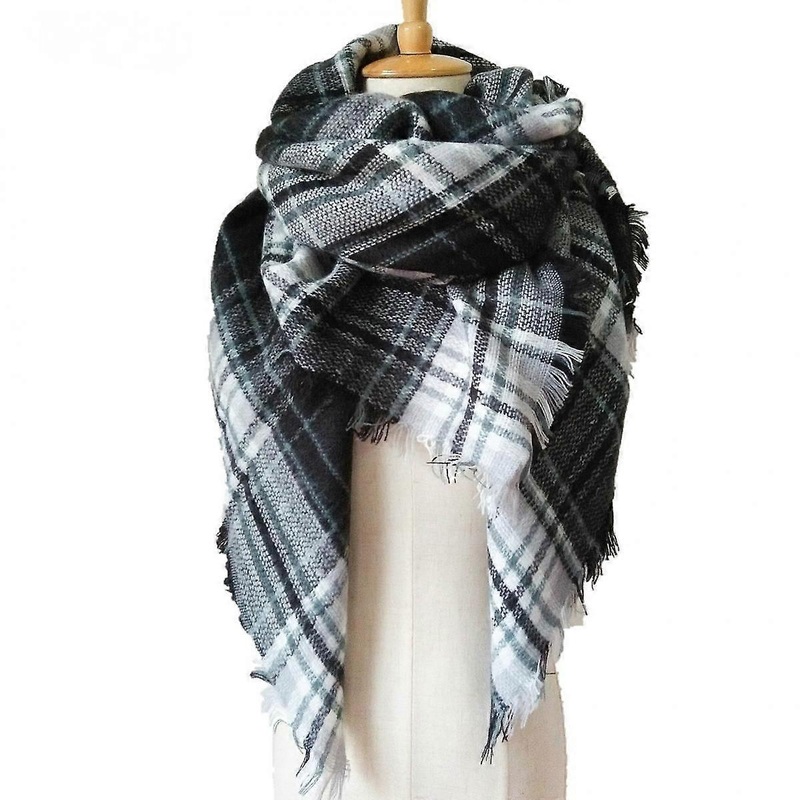 Women Tartan Scarf – Winter Long Scarves Plaid Warm Wraps Wool British Style For Ladies Spinning Tassel Shawl Long Stole,16 | Fruugo SG