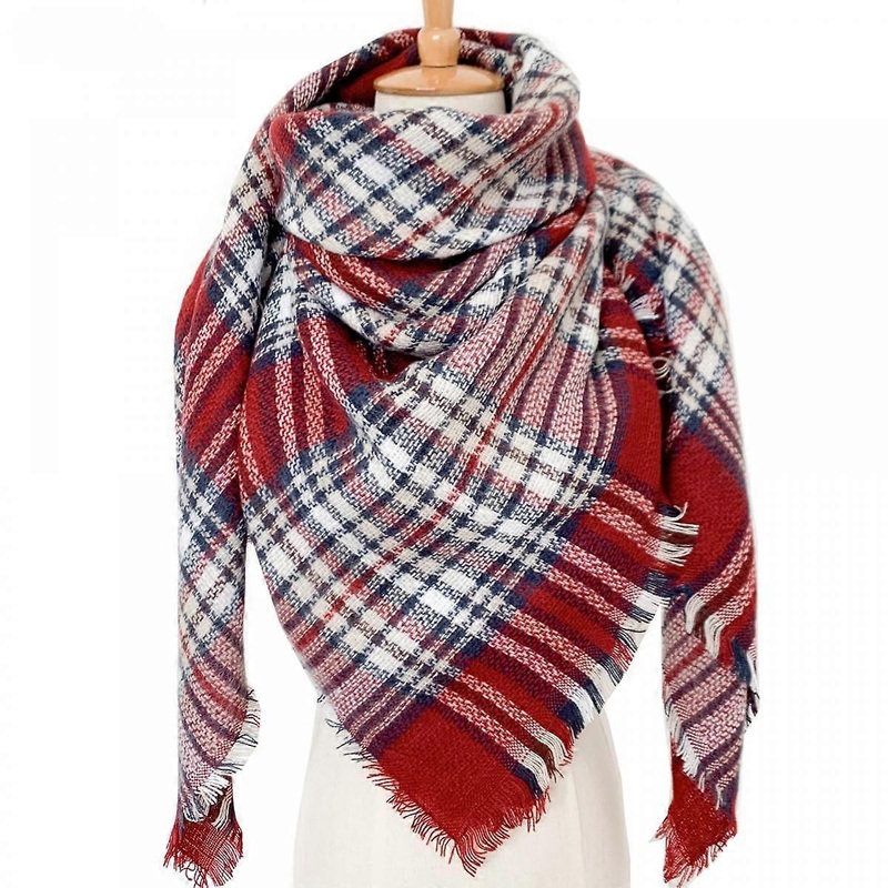 Women Tartan Scarf – Winter Long Scarves Plaid Warm Wraps Wool British Style For Ladies Spinning Tassel Shawl Long Stole,21 | Fruugo SG