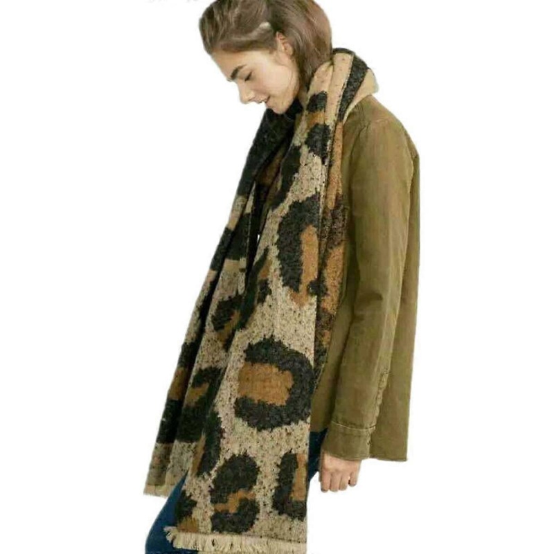 Womens Winter Scarf Shawl Wraps Soft Warm Blanket Scarves for Women Leopard scarves | Fruugo SG