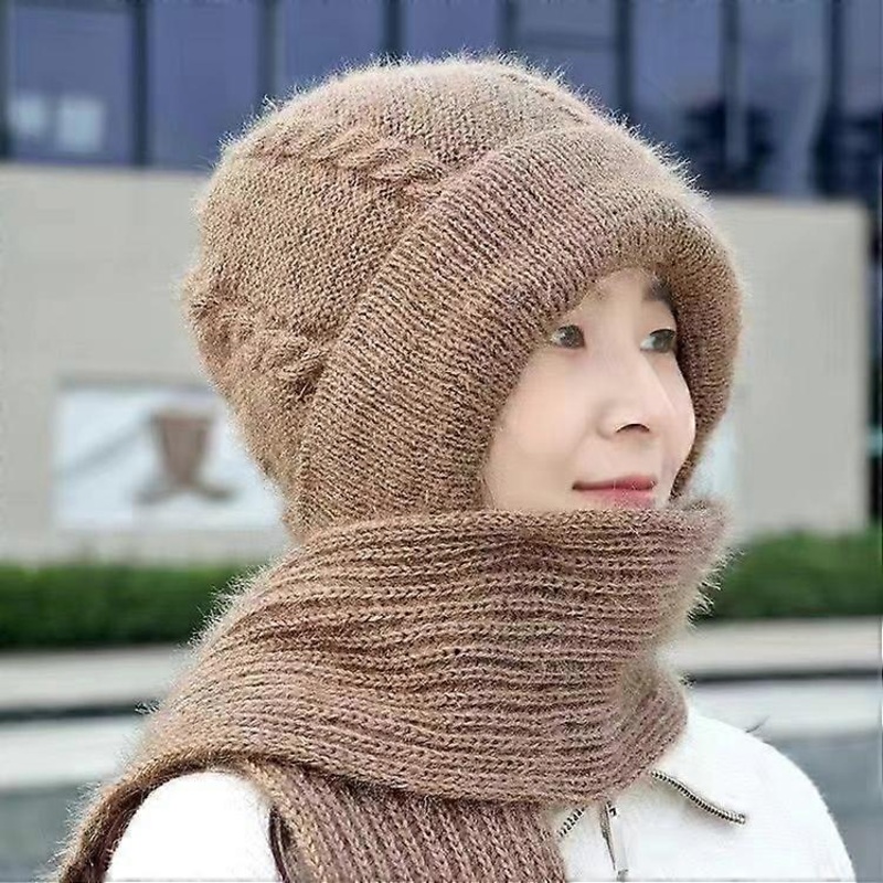 ZK-1 x Winter Warm One-piece Ear Defender Scarf (Khaki) | Fruugo SG