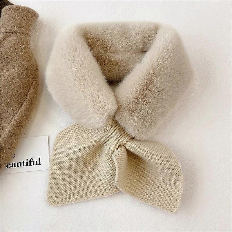ZK-1pcs Fashion Faux Rabbit Fur Scarf Women’s Warm Thick Fur Colored Crossover Winter Scarf Autumn Winter Faux Fur (Camel) | Fruugo SG