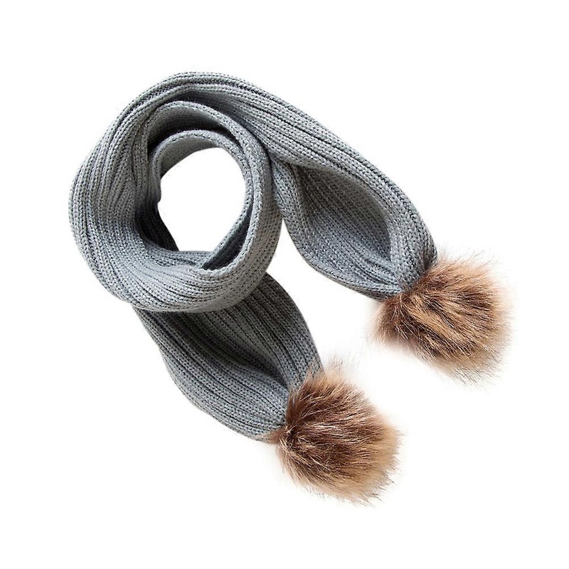 Baby Boys Girls Warmth Winter Protection Knitted Scarf Cartoon Style Grey 1Set | Fruugo SG