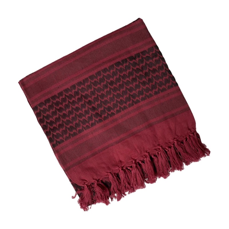 Dustproof Adult Shemagh Scarf Multi Purpose Jacquard Pattern Keffiyeh Headscarf Adjustable Religious Scarf Outdoor Scarf  maroon red | Fruugo SG