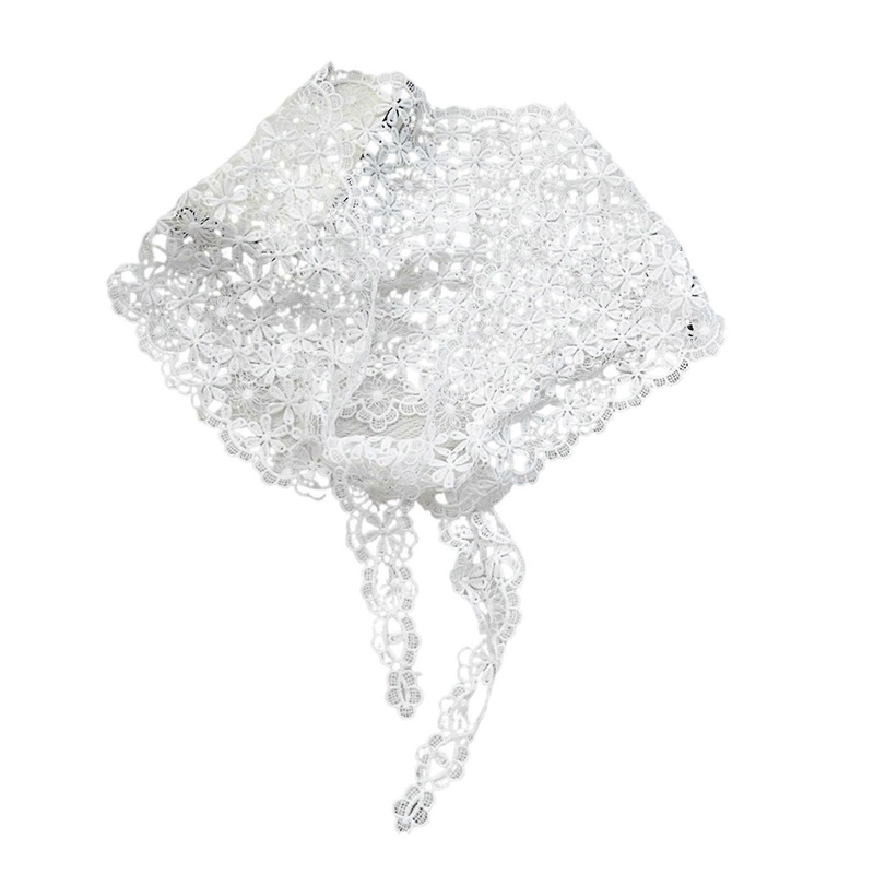 Elegant Flower Patten Lace Headscarf For Women French Theme Bandana Scarf Neckwrap For Everyday Use And Outdoor Activity  White | Fruugo SG